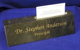 Black Marble Desk Name Plate